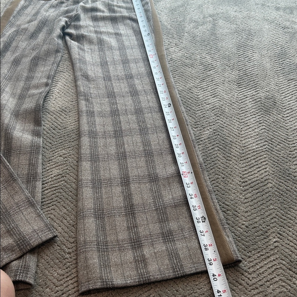 Dolce & Gabbana Plaid Tailored Pants Brown Gray Straight Leg Women Italy - Picture 12 of 13